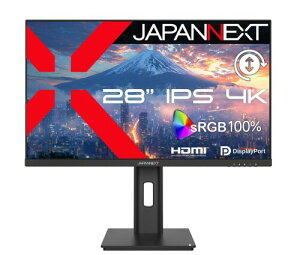 JAPANNEXT 28�C���` IPS�p�l������ 4K(3840x2160)�𑜓x �t�����j�^�[ JN-IPS28U2-HSP HDMI DP sRGB:100% �������� �s�{�b�g(�c��])�Ή�