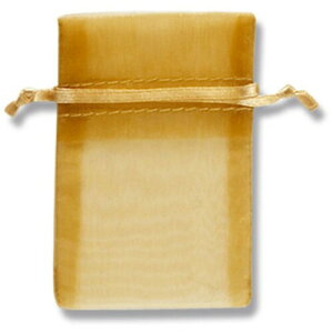 シモジマ HEIKO ヘイコー オーガンジーバッグ 平袋タイプ SS ゴールド 10枚入 008705002