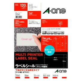 エーワン ラベルシール 下地がかくせるタイプ 10面 12シート 31561