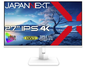 JAPANNEXT 27C` j^[ 4K UHD 3840x2160𑜓x IPS fBXvC (KVM/HDMI/USB-C d (65W) / DisplayPort/Xs[J[//](s{bg)@\/VESAΉ/u[CgJbg) JN-IPS27UHDR-C65W-HSP