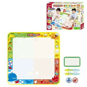 パイロットコーポレーション(PILOT CORPORATION) スイスイおえかき カラフルシート ペン2本&スタンプセット おえかき・いろ・ことば・ぬりえ・すうじ 1.5歳以上