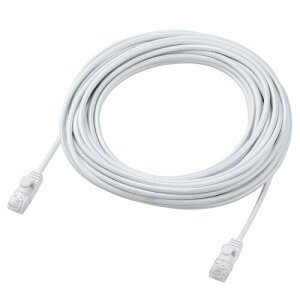 GR LANP[u CAT6A 10m ܐ܂h~ bVP[u zCg ECLD-GPAM/WH100