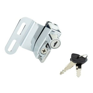 キジマ(Kijima) バイクパーツ ヘルメットロック ホルダー スチール製 盗難防止 ハーレー純正シーシーバーサイドプレート横装着 クロームメッキ HD-05138