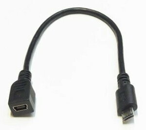 変換名人 スマートフォン用 USBケーブル データ転送&充電対応 microB オス - MiniB メス USBMCA/M5B20F