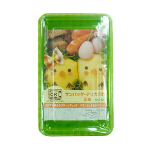 サンナップ お弁当パック 蓋付 サンパックデリカ Mサイズ 3個入 使い捨て 電子レンジ対応 おかずが映えるグリーンチェック柄 SPD-M