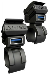デイトナ(Daytona) バイク USB電源 防水 USB-A+USB-A QC3.0対応 急速充電 60W iPhone/Android対応 リレー付き USB 2ポート 61509
