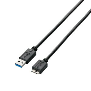 GR USBP[u USB3.0 (USB A IX to microB IX) X^_[h 0.5m ubN USB3-AMB05BK