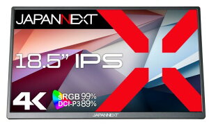 JAPANNEXT 18.5C` oCj^[ IPS pl 4K UHD 3840x2160𑜓x X}[gP[Xt (USB / / PCΉ/Xs[J[ / sRGB100% / /Switch) JN-MD-IPS185UHDR