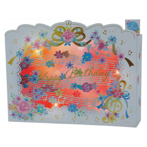 サンリオ メロディカード バースデーカード レーザーカット 音符と花 「HAPPY BIRTHDAY TO YOU」 オルゴールカード 海外輸送可 JPME42-2 SANRIO 832197