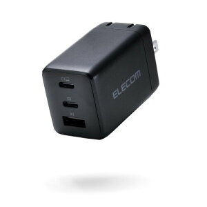 �G���R�� �[�d�� ���v65W 3�|�[�g Type-C USB-A USB PD�Ή� �X�C���O���v���O�̗p �u���b�N EC-AC10367BK