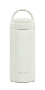 ピーコック魔法瓶 スクリューマグボトル ホワイト 350ml 水筒 魔法瓶 保温 保冷 まほうびん 持ち手 軽量 タンブラー コーヒー マグ 洗いやすい マグボトル AKZ-35 W