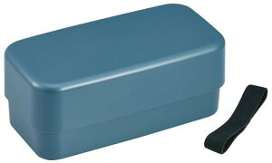 スケーター(Skater) バイオマス カトラリー付 弁当箱 ランチボックス 2段 大容量 1000ml 入れ子式 ランチベルト付 食洗機対応 電子レンジ対応 日本製 アッシュブルー PLB10WSB