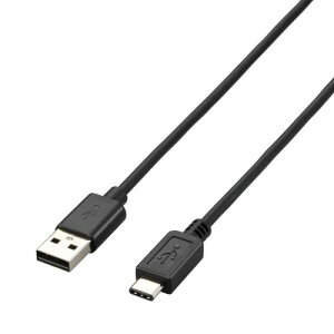 �G���R�� USB�P�[�u�� Type C (USB A to USB C) 1.5m USB2.0���� 3A�o�� �ő�480Mbps �u���b�N U2C-AC15BK