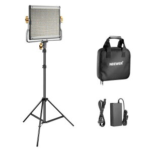 NEEWER 480 LEDrfICgƃX^hLbg ƖBepplCg 28W Px CRI96+ 4000lux/1m 3200K-5600KFx F 0-100\ UuPbgAo[hAƎ[P[Xt X^WIƖ/