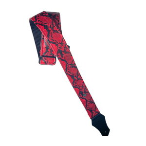 (Get'm Get'm) M^[Xgbv Electric Snake 2" Guitar Strap, Red Snake