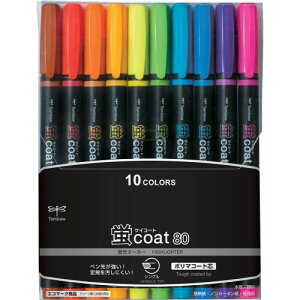 トンボ鉛筆 蛍光ペン 蛍コート80 (強いペン先 ポリマーコート芯) シングルタイプ 10色 WA-SC10C
