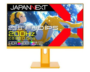 JAPANNEXT 23.8�C���` �Q�[�~���O���j�^�[ 200Hz 0.5ms FHD 1920x1080�𑜓x IPS �p�l�� �f�B�X�v���C (HDMI/DisplayPort/VESA�Ή�/��������/��](�s�{�b�g)�@�\/�u���[���C�g�J�b�g / ����p178°) JN-IPS238G200F-