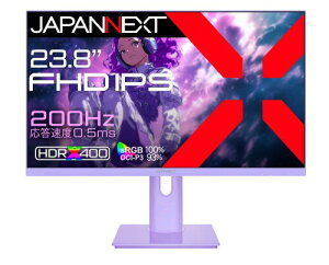 JAPANNEXT 23.8C` Q[~Oj^[ 200Hz 0.5ms FHD 1920x1080𑜓x IPS pl fBXvC (HDMI/DisplayPort/VESAΉ//](s{bg)@\/u[CgJbg / p178°) JN-IPS238G200F-