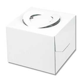 シモジマ (ヘイコー) ケーキ箱 キャリーデコ 5号 高さ150mm トレー付 ホワイト 1枚 004246820