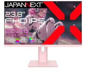 JAPANNEXT 23.8�C���` �Q�[�~���O���j�^�[ 200Hz 0.5ms FHD 1920x1080�𑜓x IPS �p�l�� �f�B�X�v���C (HDMI/DisplayPort/VESA�Ή�/��������/��](�s�{�b�g)�@�\/�u���[���C�g�J�b�g / ����p178°) JN-IPS238G200F-