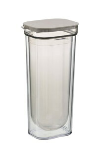 リッチェル(Richell) 水差し ピッチャー 冷水筒 ジャグ 麦茶ポット ブラウン 1L ダブルウォールカラフェ 透明 食洗機OK 日本製 110122