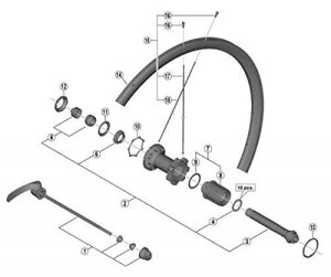 �V�}�m (SHIMANO) ���y�A�p�[�c �n�u���g���i (�ʊ�130mm) WH-RS700-C30-TL-R Y0D298030