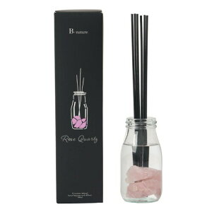 藤栄(FUJIEI) B-nature ジュエリーリードディフューザー 180ml ローズクォーツ Rose Quartz | 芳香剤 ルームフレグランス 香り スティック インテリア かわいい 天然石 宝石 おしゃれ プレゼント