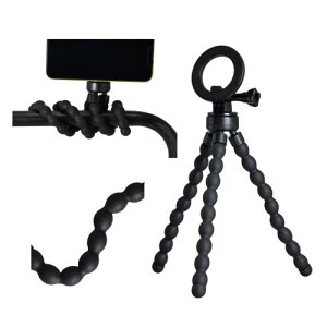 エツミ スマホ 三脚 くねくね三脚 モンキーポッド magsafe アクションカメラ 対応 くねくね マグセーフアダプター アクションカメラアダプター メタルリングシール 付属 iPhone17 / Air / 16 / 1