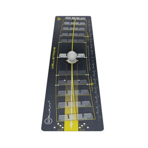 WELLSTROKE �E�F���X�g���[�N �p�^�[������� �X�g���[�N�e���v���[�g WELLPUTT �X�E�B���O�A�[�N15�x �t�����X�� ���{���K���ʕi �u���b�N/�C�G���[ 81 x 20 cm