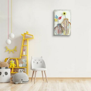 壁掛けアートパネル, 花瓶と花のデザイン, モダン&ポップインテリア装飾, 壁飾り,30.5cm x 46cm