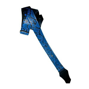 (Get'm Get'm) M^[Xgbv Electric Snake 2" Guitar Strap, Blue Snake