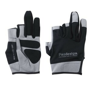 Pazdesign(�p�Y�f�U�C��) 3�t�B���K�[���X�E�N�[���h���C�O���[�u/3FINGERLESS COOLDRY GLOVE PGV-036 �u���b�N�O���[ XL