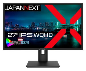 JAPANNEXT 27C` j^[ WQHD 2560x1440𑜓x IPS fBXvC (HDMI/DisplayPort/Xs[J[//](s{bg)@\/VESAΉ/u[CgJbg) JN-IPS271WQHD-HSP