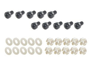 ポッシュフェイス(POSH FAITH) バイク用品 ポリカーボネートスクリーンビス 5mm×10mm 10個入り ブラック 990510-06