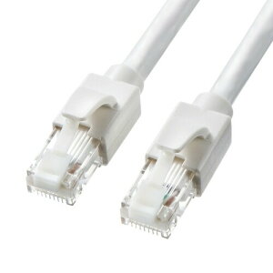 TTvC CAT6A LANP[u (0.5m) 10Gbps/500MHz RJ45 c܂h~ zCg KB-T6ATS-005W
