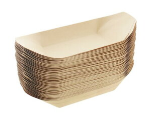 中村(Nakamura) 紙皿 たこやき 舟皿 21cm 50枚入り 竹パルプ 環境に優しい 使い捨て 業務用