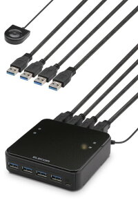 �G���R�� USB�ؑ֊� PC��4�|�[�g USB3.0��4�|�[�g �茳�X�C�b�` �u���b�N U3SW-T4
