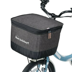 川住製作所 (Kawasumi Seisakusyo) 2段式前カゴカバー デニム チャコールグレー 幅410×奥行335×高さ310〜460mm 259-00199/KW-555CG