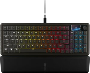 CORSAIR VANGUARD 96 �L���Q�[�~���O�L�[�{�[�h 96% �z�� ���J�j�J�� ? MLX Fusion �^�N�^�C���X�C�b�`, LCD�X�N���[��, Flashtap SOCD, 8000Hz, Elgato Stream Deck �A�g ? �p��z�� QWERTY ? �u���b�N CH-91E901F-N
