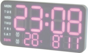SLOWER |v fW^ LED  fJ CeA uv t C j PINK/WHITE LED CLOCK Cielo SLW372