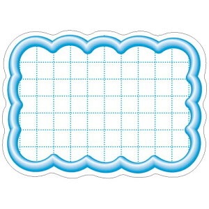 ササガワ タカ印 ポップ用紙 16-4087 抜型カード 50枚 立体枠雲型 ブルー 小