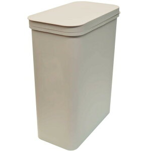 KOKUBO(コクボ) フタ付きゴミ箱 シンプルダストボックス グレージュ 28L日本製 縦開き フレーム付き おしゃれ コンパクト ポリ袋 ツヤ消し マット KM-600