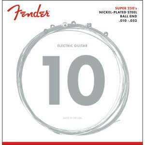 Fender GLM^[ Super 250 Guitar Strings, Nickel Plated Steel, Ball End, 250RH .010-.052