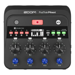 ZOOM(�Y�[��) P4 Next �|�b�h�L���X�g���R�[�_�[ �u���b�N4XLR����