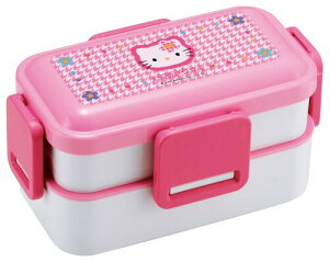 スケーター(Skater) 弁当箱 2段 600ml 女性 日本製 ふわっと盛れるドーム型ふた ランチボックス 食洗機対応 レンジ対応 サンリオ ハローキティ カオハナ PFLW4AG-A