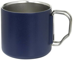 ゴーウェル Zalatto マグカップ タンブラー 真空断熱 ステンレス サーモ アウトドア ハンドル付き 保冷 保温 二重構造 330ml ネイビー (メンズ ライク おしゃれ マット シリーズ) TS-1506-006