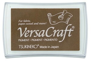 ツキネコ(Tsukineko) スタンプ台 紙・木・布用 バーサクラフト L 横76mm×縦47mm #K17 カフェオレ VK