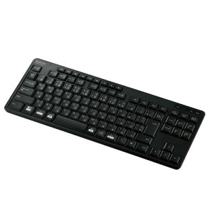 エレコム(ELECOM) ワイヤレス キーボード Bluetooth コンパクト 静音 抗菌 3台マルチペアリング対応 iPad/macbook/Surface/Chromebook ブラック TK-FBM117SKBK