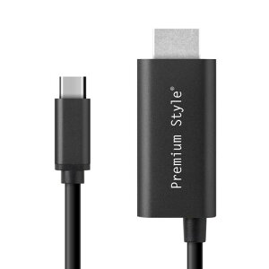 Premium Style USB Type-C�R�l�N�^ HDMI�~���[�����O�P�[�u�� �l�b�g�z�M �Ή� 2m �u���b�N PG-SMTV2MBK