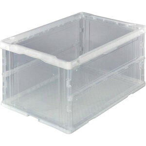 トラスコ中山(TRUSCO) 薄型折りたたみコンテナ 75L 透明 TR-O75B-TM 収納ケース 収納ボックス